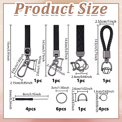 Alloy & PU Leather Pendant Keychain&nbsp;AJEW-NB0007-03