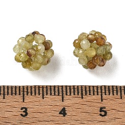 Natural Green Garnet Woven Beads&nbsp;GG-CBA2E9C-F30-02