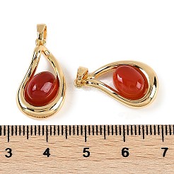 Natural Carnelian(Dyed & Heated) Pendants&nbsp;KK-P283-44G