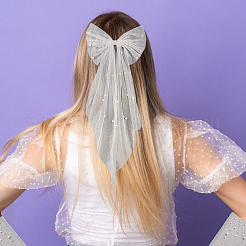 Cloth Bride Long Mesh Gloves & Acetate Hair Barrettes Kits&nbsp;AJEW-DR0002-62