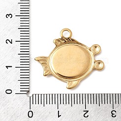 304 Stainless Steel Pendant Cabochon Settings&nbsp;STAS-B113-09G-05
