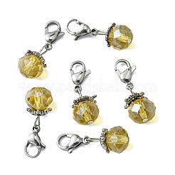 Electroplate Faceted Glass Pendants&nbsp;HJEW-TAC0004-06