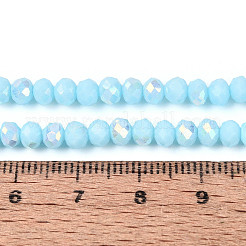 AB Color Plated Opaque Glass Rondelle Beads Strands&nbsp;EGLA-T029-4mm-09I