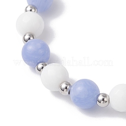 3Pcs 3 Styles Leaf Alloy Charm Bracelets&nbsp;BJEW-JB12467