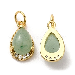 Natural Mixed Stone Teardrop Charms&nbsp;G-A034-01G