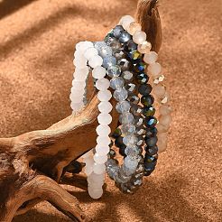 Electroplate Glass Beads Stretch Bracelets&nbsp;BJEW-JB04021