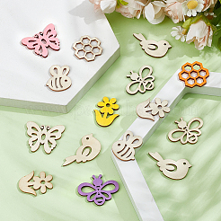 200Pcs Undyed Wood Pieces&nbsp;DIY-SP0007-81