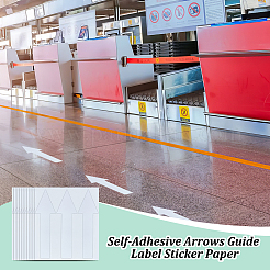 Rectangle Self-Adhesive Arrows Guide Label Sticker Paper&nbsp;DIY-WH0678-33D