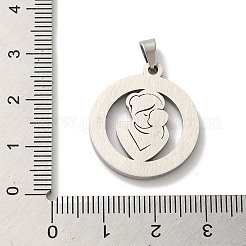 304 Stainless Steel with Rhinestone Pendants&nbsp;STAS-O005-28P
