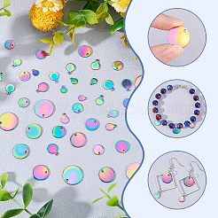 48Pcs 8 Style Ion Plating(IP) 304 Stainless Steel Charms&nbsp;STAS-AR0001-41