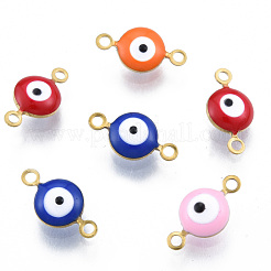 304 Stainless Steel Enamel Connector Charms&nbsp;STAS-N092-176