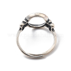 Adjustable 925 Sterling Silver Ring Components&nbsp;STER-C011-08AS