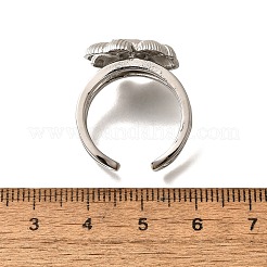 Brass Cuff Rings for Women&nbsp;RJEW-Q008-08P