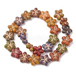 Painted Glass Beads Strands&nbsp;GLAA-B037-12B-12B