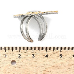 304 Stainless Steel Cuff Open Rings&nbsp;RJEW-P180-01A