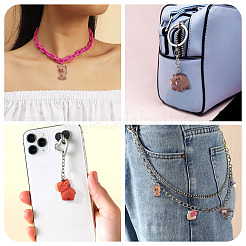 25Pcs 5 Styles Amimal Resin Pendants&nbsp;RESI-TA0005-41