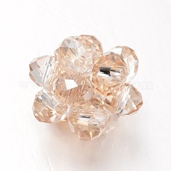 Electroplated Glass Woven Beads&nbsp;EGLA-JF-6MM
