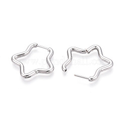 304 Stainless Steel Hoop Earrings&nbsp;STAS-T074-21P
