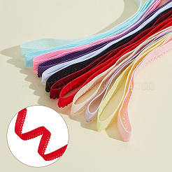 24M 12 Colors Flat Nylon Elastic Cord with Lace Edge&nbsp;OCOR-ME0001-40