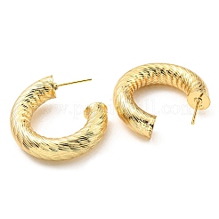 Rack Plating Brass Round Stud Earrings&nbsp;KK-C026-19A-G