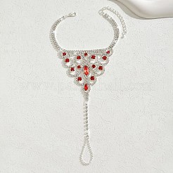 Beach Triangle Brass Rhinestone Toe Ring Anklets for Women&nbsp;FS-WG6EC5D-02