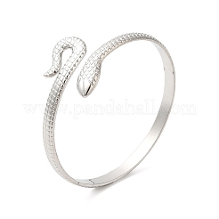 Non-Tarnish 304 Stainless Steel Snake Open Cuff Bangles&nbsp;BJEW-L682-011P