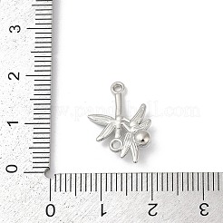 Alloy Green Enamel Bamboo Shaped Connector Charms&nbsp;PALLOY-R151-74P