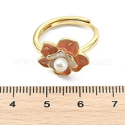 Brass Enamel Adjustable Finger Rings&nbsp;RJEW-JR01028