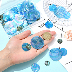 60Pcs 3 Styles Capiz Shell Pendants&nbsp;SSHEL-SC0001-46