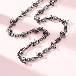 Vintage 304 Stainless Steel Oval Link Chain Necklaces&nbsp;NJEW-C115-05AS
