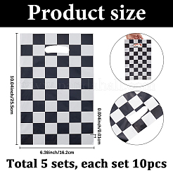 10Pcs Rectangle PE Packaging Bags with Die Hole Handle&nbsp;ABAG-WH20020-03