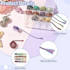 16 Rolls 16 Colors Hand Rubbed Cotton Thread Sets&nbsp;ST-CJ0042-001