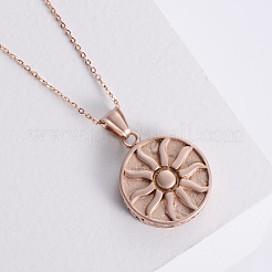 Vintage Stainless Steel Sun Pendant Necklaces for Men&nbsp;OY6556