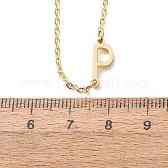 Brass Initial Link Chain Necklaces for Women&nbsp;FS-WG848C9-16