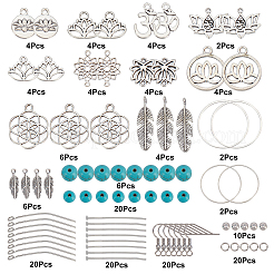 DIY Lotus Yoga Dangle Earring Making Kits&nbsp;DIY-SC0019-71