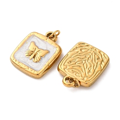 304 Stainless Steel Enamel Pendants&nbsp;STAS-U061-37G-A01