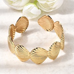 Ion Plating(IP) Women's 304 Stainless Steel Cuff Bangles for Women&nbsp;BJEW-A157-02G