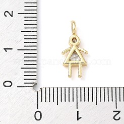 Brass Micro Pave Cubic Zirconia Pendants&nbsp;ZIRC-I356-17G-B01