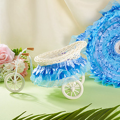 1Pc 2-Layer Pleated Satin Organza Ribbons&nbsp;ORIB-TA0001-06D