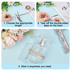 4 Rolls 4 Styes Glass Self Adhesive Hotfix Rhinestone Ribbon Trimming&nbsp;DIY-DR0001-95A