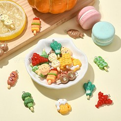 24Pcs 12 Styles Opaque Resin Imitation Food Pendants&nbsp;CRES-CJ0001-61