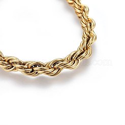 304 Stainless Steel Rope Chain Bracelets&nbsp;X-BJEW-H574-04G