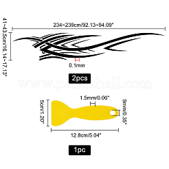 Fire Pattern Waterproof Plastic Stickers&nbsp;AJEW-WH0277-70