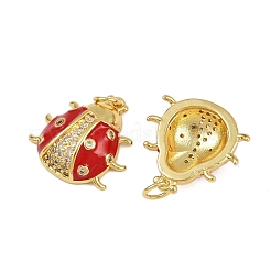 Brass Micro Pave Cubic Zirconia Pendants&nbsp;KK-L241-05G