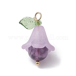 5Pcs 5 Styles Natural Amethyst & Dyed Quartz Crystal & Green Aventurine & Rose Quartz & Synthetic Green Turquoise Pendants&nbsp;PALLOY-TA00147