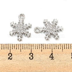 Brass Micro Pave Clear Cubic Zirconia Pendants&nbsp;FIND-Z044-09P