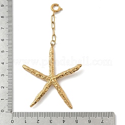304 Stainless Steel Starfish Pendant Decorations&nbsp;STAS-K308-10G