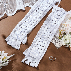 Polyester Lady Tulle Lace Oversleeve Gloves&nbsp;AJEW-WH0596-073A