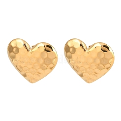 304 Stainless Steel Heart Stud Earrings&nbsp;EJEW-I320-24G-04