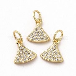 Rack Plating Brass Micro Pave Cubic Zirconia Charms&nbsp;ZIRC-K890-09G